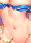  1girl bottomless breasts cleavage close-up cyicheng dark_magician_girl groin large_breasts navel out-of-frame_censoring pentagram solo stomach strapless yu-gi-oh! 