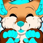  1:1 anthro blep canid canine chibi ears_up fennec feve fox girly handpaw happy hi_res male mammal pawpads paws smile snowleopurrd_(artist) solo toby_fennec tongue tongue_out 