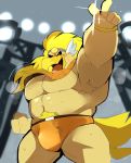  2020 anthro avian barazoku bulge clothing hi_res humanoid_hands hyaku_(artist) kemono male mario_bros muscular muscular_anthro muscular_male nintendo paper_mario rawk_hawk solo underwear video_games 