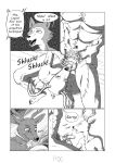  2020 abs absurd_res anthro anthro_on_anthro anthro_penetrated anthro_penetrating anthro_penetrating_anthro antlers beastars black_and_white bodily_fluids canid canine canis cervid comic cum cum_in_mouth cum_inside dialogue duo english_text erection fellatio ffog food foreskin fruit genital_fluids genitals grapefruit hi_res horn humanoid_genitalia humanoid_penis legoshi_(beastars) louis_(beastars) male male/male male_penetrated male_penetrating male_penetrating_male mammal monochrome muscular muscular_anthro muscular_male navel nude onomatopoeia open_mouth open_smile oral pecs penetration penile penis plant pubes scar sex sitting smile sound_effects text uncut wolf 