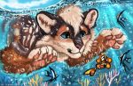  2020 ambiguous_gender day detailed_background digital_media_(artwork) felid feline feral fish flashw group mammal marine outside partially_submerged paws sky 
