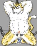  2006 anthro balls blush chain chained dildo erection felid fur genitals kemono male mammal masturbation mind_drive mizuse_higomaru nipples overweight overweight_male pantherine penis pubes sex_toy tiger toying_self white_body white_fur yellow_body yellow_fur 