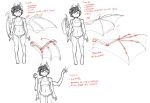  4_arms bat_pony bat_wings diagram dialogue english_text equid fan_character female hasbro hi_res mammal membrane_(anatomy) membranous_wings monochrome multi_arm multi_limb my_little_pony nolegs_(oc) replica_(artist) text winged_arms wings 