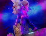  3d_(artwork) activision anthro bent_over big_butt blender_(software) blonde_hair butt clothing coco_bandicoot crash_bandicoot_(series) crate crystal digital_media_(artwork) female food fruit glistening glistening_clothing green_eyes hair looking_back metroid nintendo object_between_ass open_mouth plant short_stack skintight_clothing space thick_thighs video_games wumpa_fruit zandybutt zero_suit 