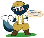  animal_crossing anthro dialogue english_text facing_viewer joltink kicks_(animal_crossing) male mammal mephitid nintendo simple_background skunk solo speach_bubble text video_games white_background 