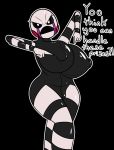  breasts clothed clothing crisis-omega female five_nights_at_freddy&#039;s five_nights_at_freddy&#039;s_2 hi_res humanoid marionette_(fnaf) nipple_outline not_furry solo text video_games 