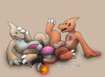  balls char charmeleon colored double ended genitals hi_res irongut male male/male nintendo penis pok&eacute;mon pok&eacute;mon_(species) sal sketch spelunker submissive thomas toy video_games 