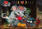  anal anthro bk_mita blush brain duo heart(character) hi_res mad_rat_(character) mad_rat_dead male male/male male_dominated male_penetrated male_penetrating male_penetrating_male mammal murid murine penetration rat rodent sex 