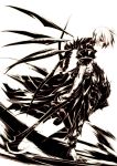  1boy akitsuki_shun armor claws eien_no_aselia eternity_sword_series floating_swords hitomaru short_hair shoulder_spikes spikes sword weapon 