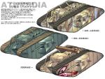  caterpillar_tracks commentary_request ground_vehicle gun highres jiro_morisaki log machine_gun mark_i_tank military military_vehicle motor_vehicle no_humans original tank translation_request weapon white_background 