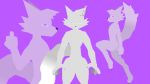  16:9 animated anthro arch_the_fox canid canine claws grey_fox high_framerate humanoid male mammal multiple_poses pose purple_eyes short_playtime tailwag urocyon vamrack widescreen 