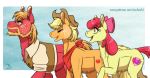 accessory alpha_channel apple_bloom_(mlp) applejack_(mlp) big_macintosh_(mlp) brother brother_and_sister clothing cowboy_hat cutie_mark equid equine female friendship_is_magic group hair_accessory hair_bow hair_ribbon hasbro hat headgear headwear hi_res horse inuhoshi-to-darkpen male mammal my_little_pony neckerchief pony ribbons shirt sibling sister topwear vest 