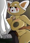  aggressive_retsuko ailurid anthro areola big_breasts blush bodily_fluids breasts clothed clothed/nude clothed_male_nude_male clothing digital_media_(artwork) drooling duo el-loko erection faceless_male female fur genital_fluids genitals grey_nipples hi_res huge_breasts humanoid_genitalia humanoid_penis male male/female mammal mature_female multicolored_body nipples nude open_mouth penis precum pussy red_panda retsuko&#039;s_mother saliva sanrio sex slightly_chubby thick_thighs titfuck tongue 