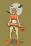  animated anthro blush bottomless clothed clothing diaper felid footwear halloween holidays infantilism junior_(puddlepup) lion male mammal navel pantherine partially_clothed paw_patrol pool_toy puddlepup short_playtime simple_background solo 