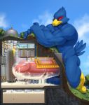  absurd_res anthro avian big_penis bird bodily_fluids cum cum_inside erection facility falco_lombardi flooding genital_fluids genitals hi_res internal machine macro male milking_machine mountain muscular muscular_anthro muscular_male nintendo nitrosimi96 penetration penile penis penis_milking solo star_fox tunnel video_games 