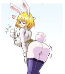  +++ 1girl ;q animal_ears animal_nose ass bare_arms bare_shoulders blonde_hair bocodamondo boku_no_hero_academia breasts bunny_ears bunny_tail carrot_(one_piece) cosplay covered_nipples from_side fur fur_collar furry gloves hand_up highres large_breasts leaning_forward leotard looking_at_viewer looking_back medium_hair mirko mirko_(cosplay) one_eye_closed one_piece rabbit_girl smile solo tail thighhighs thong thong_leotard thumbs_up tongue tongue_out v-shaped_eyebrows white_fur 