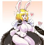  &lt;3 anthro big_breasts blonde_hair breasts cape carrot_(one_piece) clothing female feral genitals gloves hair handwear hi_res humanoid lagomorph leporid lewdamone mammal one_piece penis rabbit silhouette 