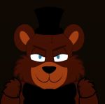  animatronic anthro blue_eyes bow_tie brown_body brown_fur clothing corvusthefox five_nights_at_freddy&#039;s freddy_(fnaf) fur hat headgear headwear hi_res machine male mammal robot smile solo tony_crynight top_hat ursid video_games 