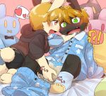 anthro blush bodily_fluids clothed clothing diaper duo fur genital_fluids hair hypnosis japanese_text lagomorph leaking_diaper leporid male male/male mammal mind_control peeing rabbit satsuki_rabbit text urine wet_diaper wetting 