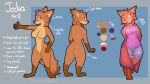  2020 anthro black_pawpads blue_background bottomwear breasts butt canid canine cheek_tuft choker clothed clothing color_swatch dipstick_ears dipstick_tail facial_tuft female fox fully_clothed genitals gloves_(marking) grey_background head_tuft hi_res jewelry jodia_(zhan) leg_markings mammal markings model_sheet multicolored_ears multicolored_tail multiple_poses necklace nipples nude open_mouth open_smile pawpads pose pussy shirt shorts signature simple_background smile socks_(marking) solo topwear tuft zhan 