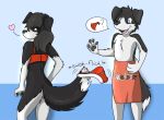  &lt;3 after_transformation anthro bikini border_collie bottomless canid canine canis clothed clothing collie domestic_dog duo female fox0808 herding_dog looking_back male mammal pastoral_dog sheepdog swimwear topless 