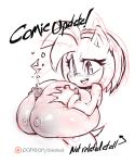  amy_rose anthro big_breasts bodily_fluids breast_squeeze breasts cum cumshot ejaculation eulipotyphlan female genital_fluids hedgehog huge_breasts hyper hyper_breasts male male/female mammal nipples sex sonic_the_hedgehog_(series) thefuckingdevil titfuck 