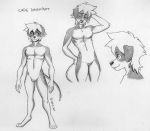  anthro beagle cade_davenport canid canine canis domestic_dog dreadwolfclaw1990 hi_res hunting_dog male mammal model_sheet monochrome scent_hound 