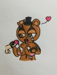  &lt;3 &lt;3_eyes 3:4 absurd_res anthro balls bodily_fluids breasts clothing crossgender cum cum_drip cum_on_breasts cum_on_face disembodied_penis dripping female five_nights_at_freddy&#039;s five_nights_at_freddy&#039;s_4 genital_fluids genitals handjob hat headgear headwear hi_res human humanoid_genitalia humanoid_penis interspecies male male/female mammal nightmare_freddy_(fnaf) penile penis sex tongue tongue_out top_hat traditional_media_(artwork) ursid video_games yuuki_momofox_(artist) 