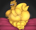 absurd_res all_fours alphys anthro anus areola bed big_anus big_breasts big_butt blush breasts buckteeth butt claws deep_skin embarrassed eyewear female frown furniture glasses half-closed_eyes hi_res holding_butt huge_breasts huge_butt huge_thighs lizard looking_at_viewer looking_back narrowed_eyes nervous nipples non-mammal_breasts nude on_bed plantigrade puffy_anus rear_view reptile scales scalie simple_background solo spread_butt spreading teeth thick_thighs undertale video_games wide_hips wit_1 yellow_body yellow_scales 