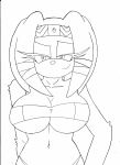  anthro big_breasts bikini breasts cleavage clothed clothing echidna female hi_res mammal monochrome monotreme navel solo sonic_adventure sonic_the_hedgehog_(series) superbunnygt swimwear tikal_the_echidna video_games 