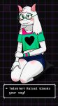  &lt;3 absurd_res anthro blush deltarune hi_res high_socks male ralsei shy solo thick_thigs video_games wasileus 