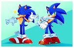  2020 5_fingers absurd_res anthro border clothing danielasdoodles eulipotyphlan eyes_closed fingers footwear gloves green_eyes handwear hedgehog hi_res male mammal open_mouth open_smile signature simple_background smile sonic_the_hedgehog sonic_the_hedgehog_(series) teeth video_games white_border 