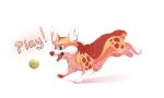  2018 4_toes 5:3 ambiguous_gender blue_eyes brown_body brown_fur canid canine canis digital_media_(artwork) domestic_dog feral fur hi_res mammal orange_body orange_fur paws reysi solo standing toes white_body white_fur 