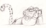 anthro benjamin_clawhauser cellphone cheetah clothed clothing disney felid feline fully_clothed fur grin hi_res holding_cellphone holding_object holding_phone kenket mammal phone simple_background smile solo spots spotted_body spotted_fur teeth whiskers white_background zootopia 