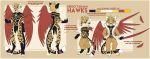  2020 4_toes 5_fingers absurd_res anthro cheetah citrinelle digital_media_(artwork) english_text feathered_wings feathers felid feline fingers hi_res hybrid male mammal model_sheet solo text toes wings 