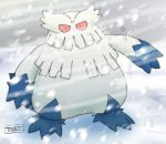  2020 abomasnow biped blue_body feral kemono nintendo outside pok&eacute;mon pok&eacute;mon_(species) shiny_pok&eacute;mon snow snowing solo toshi_(artist) video_games white_body 