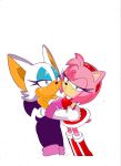  amy_rose anthro breasts chiropteran clothed clothing colored duo eulipotyphlan female female/female fur gloves handwear hedgehog hi_res kissing looking_at_viewer mammal membrane_(anatomy) membranous_wings rouge_the_bat sonic_the_hedgehog_(series) superbunnygt tagme video_games wings 