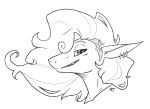 anthro aorpheat black_and_white ear_piercing fish grin hair hi_res honeytongue male marine monochrome piercing profile shark side_profile side_shave sketch smile solo teeth_showing wavy_hair 