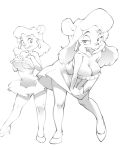  2020 anthro breasts cleavage clothed clothing dress female footwear high_heels julie_bruin leaning leaning_forward mammal monochrome shoes simon_7617118 solo tiny_toon_adventures ursid warner_brothers 