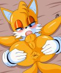  absurd_res anthro anus autofellatio balls butt butt_grab canid canine clothing fox genitals girly gloves hand_on_butt handwear hi_res humanoid male mammal masturbation miles_prower oral oral_masturbation penile penile_masturbation sirjzau solo sonic_the_hedgehog_(series) 