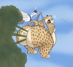  anthro avian benjamin_clawhauser bird butt cheetah delivery_(commerce) delivery_stork disney duo fart felid feline male male/male mammal nude snuggydoug stork zootopia 