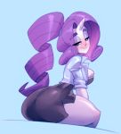  bedroom_eyes bigdad blush butt_pose equid equine female friendship_is_magic horn humanoid looking_at_viewer looking_back mammal my_little_pony narrowed_eyes pose rarity_(mlp) seductive solo thick_thighs unicorn 