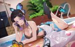  ass butterfly henz_(86551650) kimetsu_no_yaiba kochou_shinobu pool water 