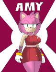  amy_rose anthro bandaged_arm breasts clothed clothing english_text eulipotyphlan female gloves green_eyes handwear hedgehog mammal pink_body solo sonic_boom sonic_the_hedgehog_(series) superbunnygt text video_games 
