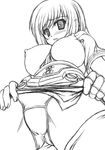  abu breasts greyscale large_breasts monochrome nel_zelpher nipples solo star_ocean star_ocean_till_the_end_of_time thighhighs 