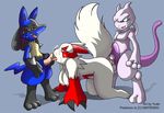  lucario mewtwo pokemon yuski zangoose 