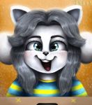  anthro clothed clothing hair mammal tem temmie_(undertale) topwear undertale video_games white_body 