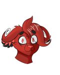  2020 4:5 :3 alpha_channel anthro black_markings brisky~ crimson_(fursona) crux cute_expression ear_tuft hi_res looking_at_viewer markings red_body red_eyes red_nose requested_art simple_background solo transparent_background tuft 