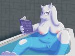  4:3 anthro bath bathtub book bovid breasts caprine digital_media_(artwork) eyebrows female fingers fur genitals goat hi_res mammal navel nipples nude orangestheasd_(artist) partially_submerged pink_nipples pussy reading slightly_chubby solo spread_legs spreading tasteful_nudity toriel undertale video_games water 