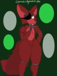  absurd_res animatronic anthro brown_nose canid canine corvusthefox digital_drawing_(artwork) digital_media_(artwork) eye_patch eyewear five_nights_at_freddy&#039;s fox foxy_(fnaf) fur green_background hi_res hook machine male mammal nude red_body red_fur robot simple_background smile solo thick_thighs video_games 